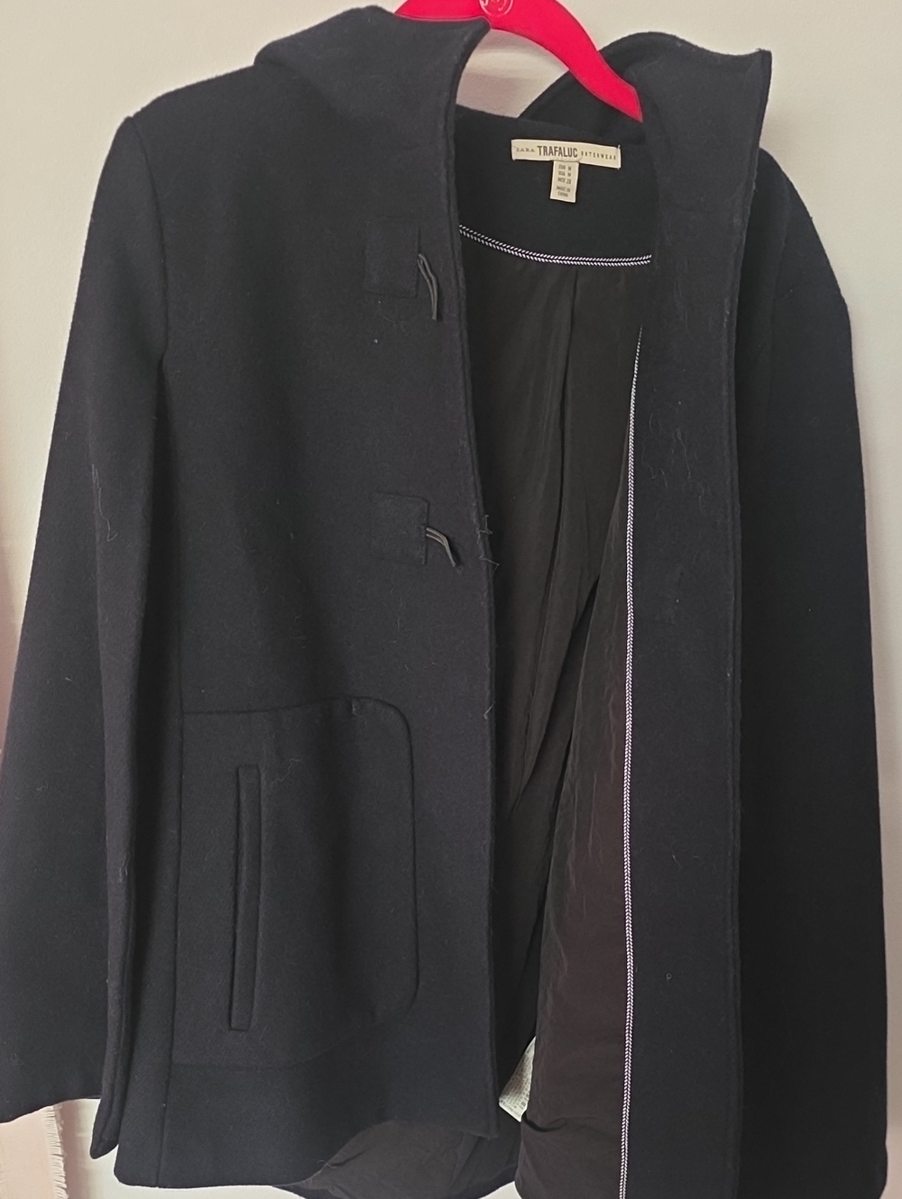 Zara Hooded Toggle Poncho Cape Coat